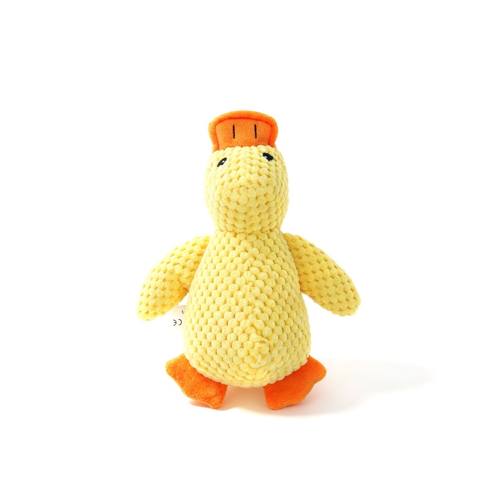 Yellow Dog Plush Squeaky Companion Duck